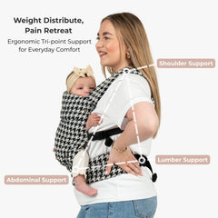 Black Houndstooth — ergonomic tri-point support